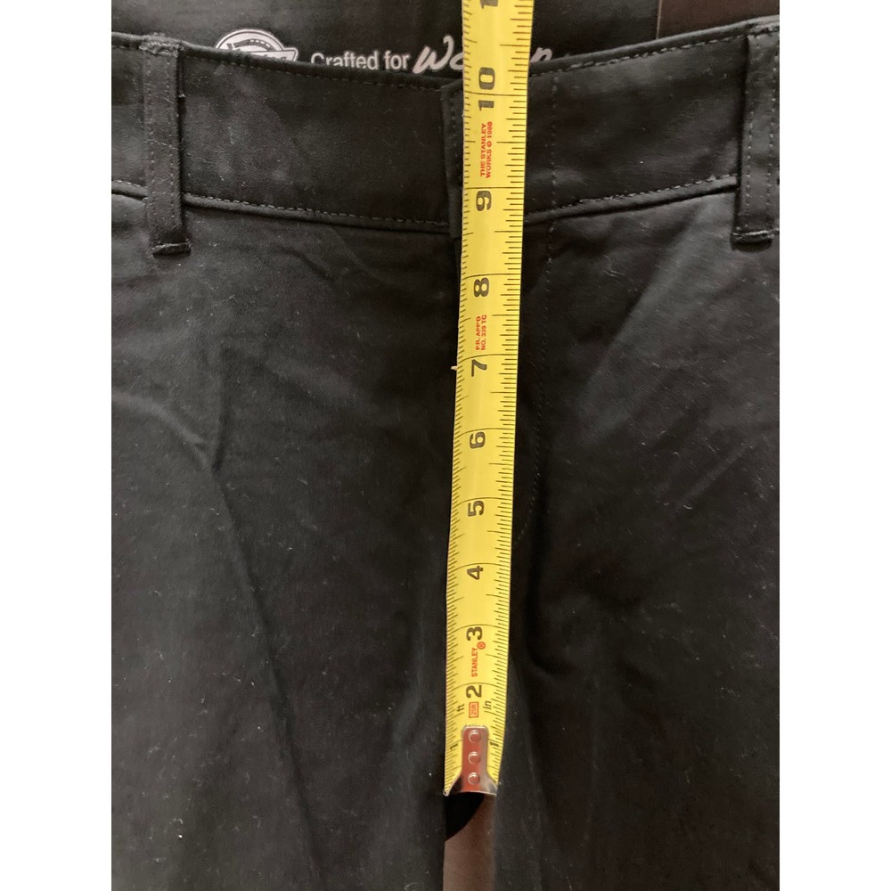 Dickies Women Black Pants Flex Twill Slim Fit 12L Bootcut - Picture 5 of 11